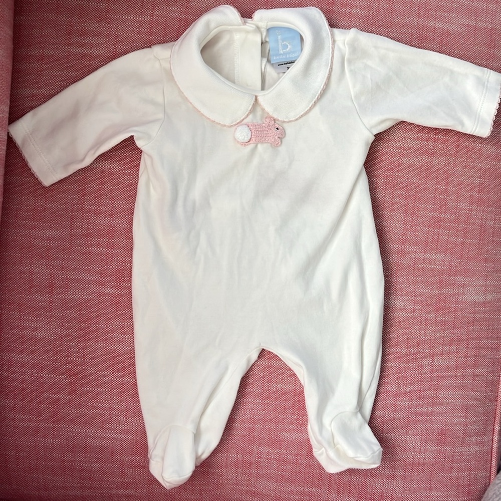 Bella Bliss 3mo Pink Bunny Onesie Footsie